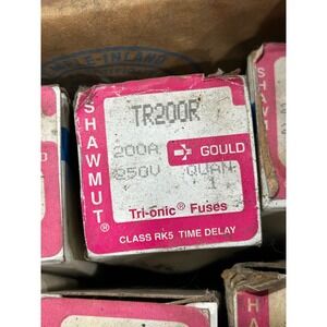 Gould Shawmut Fuse 200A 250V class rk5 time delay TR200R New in box (old stock)